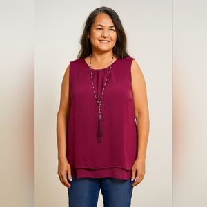 C&A Canda Sleeveless Plum Jewel Top
